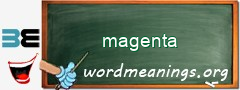 WordMeaning blackboard for magenta